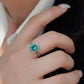 Paraiba Blue Zircon Flower Shape Ring