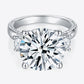 8.6 Carat Moissanite Platinum-Plated Ring