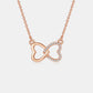 Moissanite 925 Sterling Silver Heart Bow Necklace