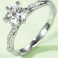 1 Carat Moissanite 925 Sterling Silver Ring