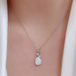 Opal Oval Pendant Chain Necklace