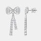 1.12 Carat Moissanite 925 Sterling Silver Bow Earrings