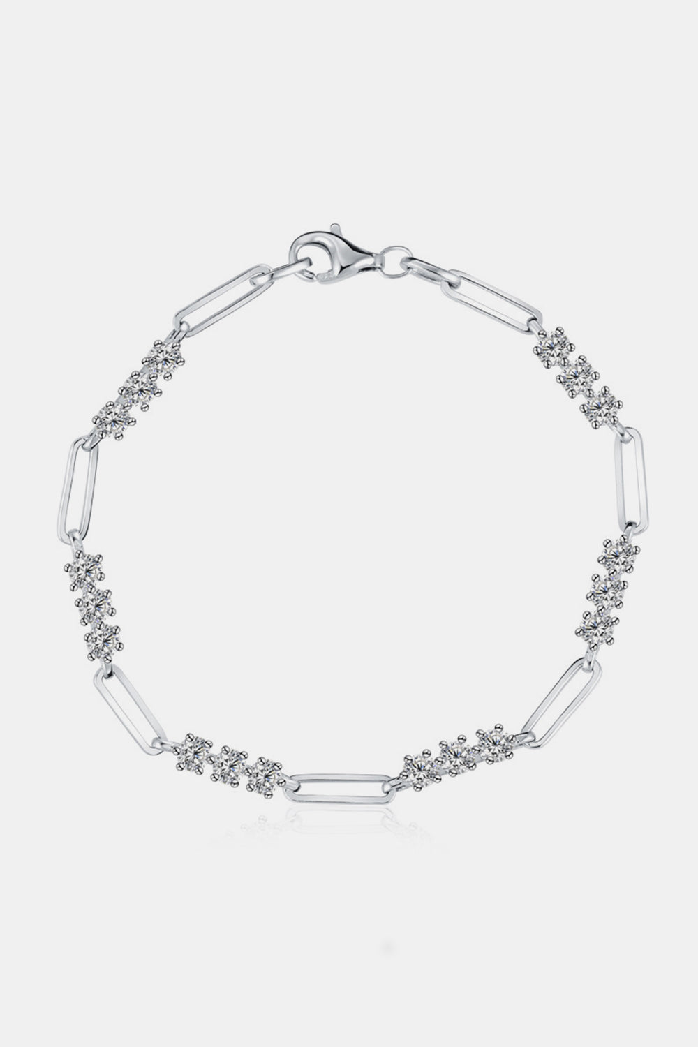 1.8 Carat Moissanite 925 Sterling Silver Bracelet