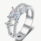 Moissanite Double Layered Ring