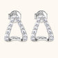 Moissanite Minimalist 925 Sterling Silver Earrings