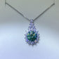 3 Carat Moissanite 925 Sterling Silver Pendant Necklace