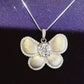 1 Carat Moissanite Butterfly Pendant Necklace